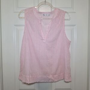 Carve Designs Organic Cotton Sleeveless Top Stripes Sz L